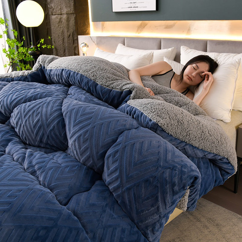 Thick Sherpa Winter Blanket with Quilt Core - image 14