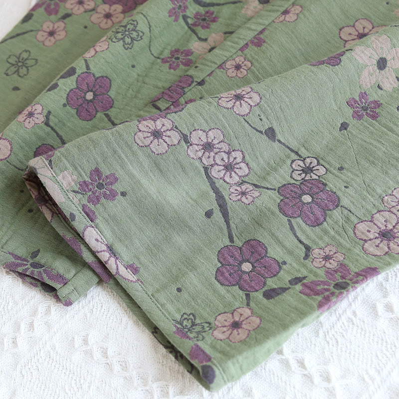 Plum Blossom Bowknot Pure Cotton Loungewear Set - image 8