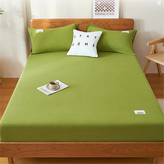 Pure Cotton Waffle Texture Fitted Sheet - image 1