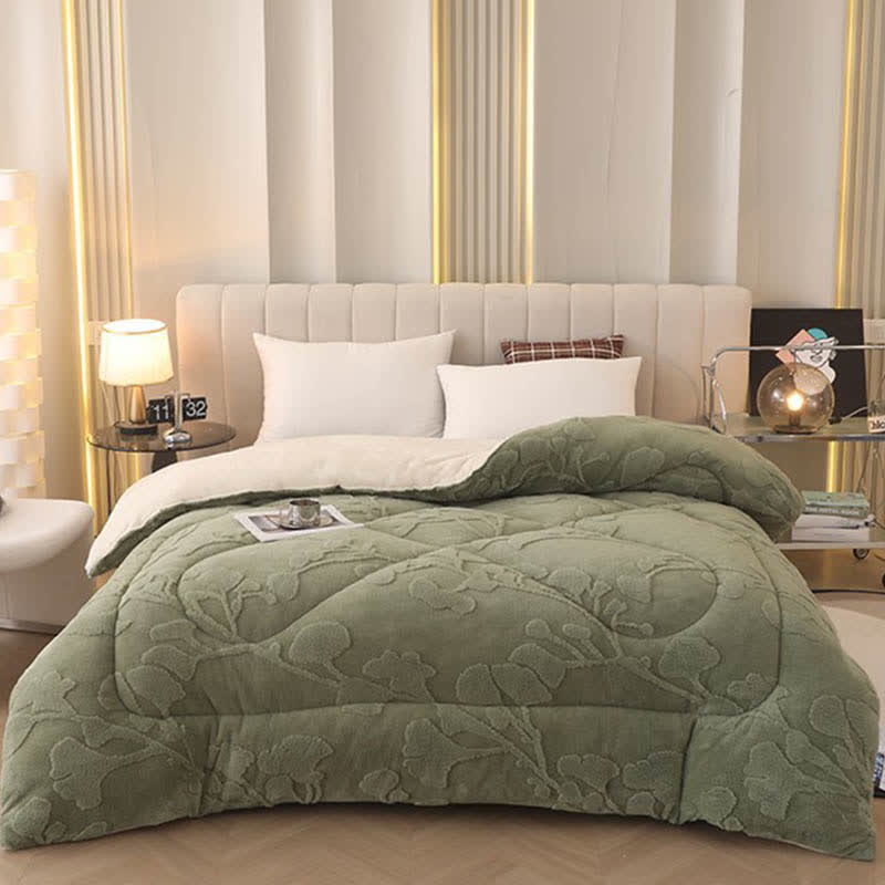 Ginkgo Leaf Winter Blanket with Quilt Core