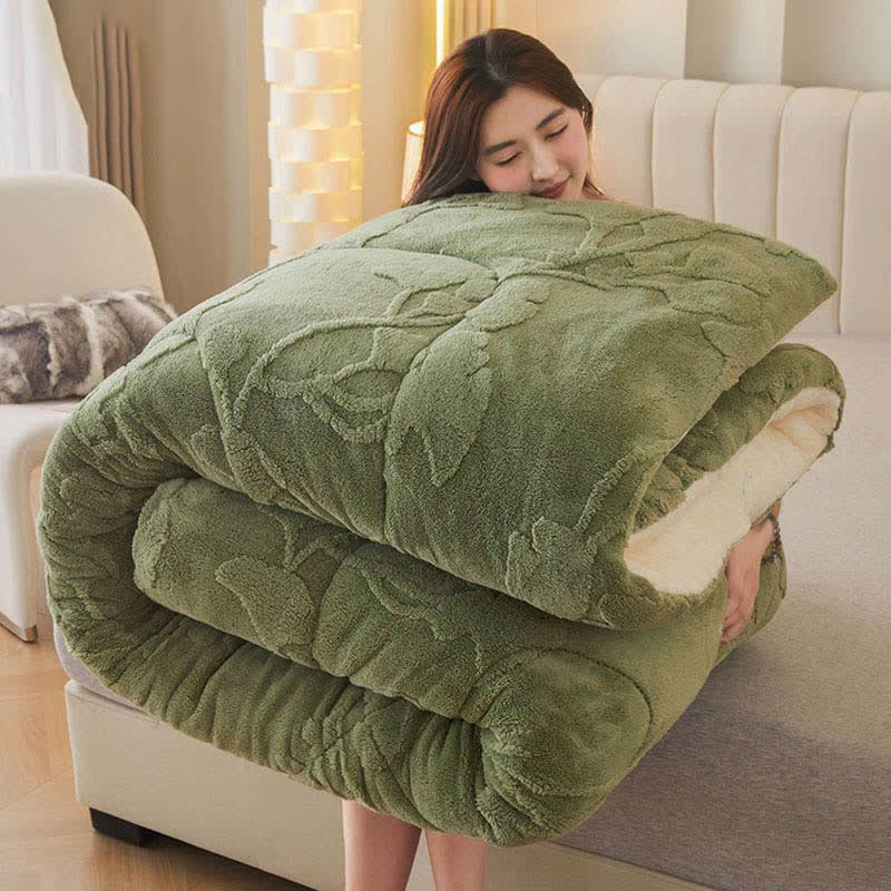 Ginkgo Leaf Winter Blanket with Quilt Core