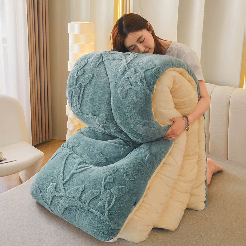 Ginkgo Leaf Winter Blanket with Quilt Core