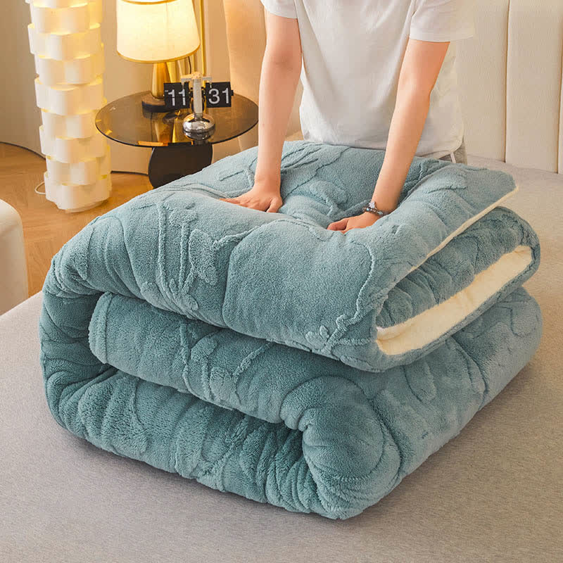 Ginkgo Leaf Winter Blanket with Quilt Core