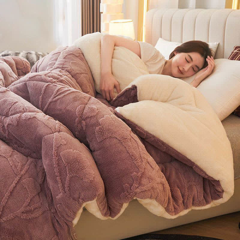 Ginkgo Leaf Winter Blanket with Quilt Core