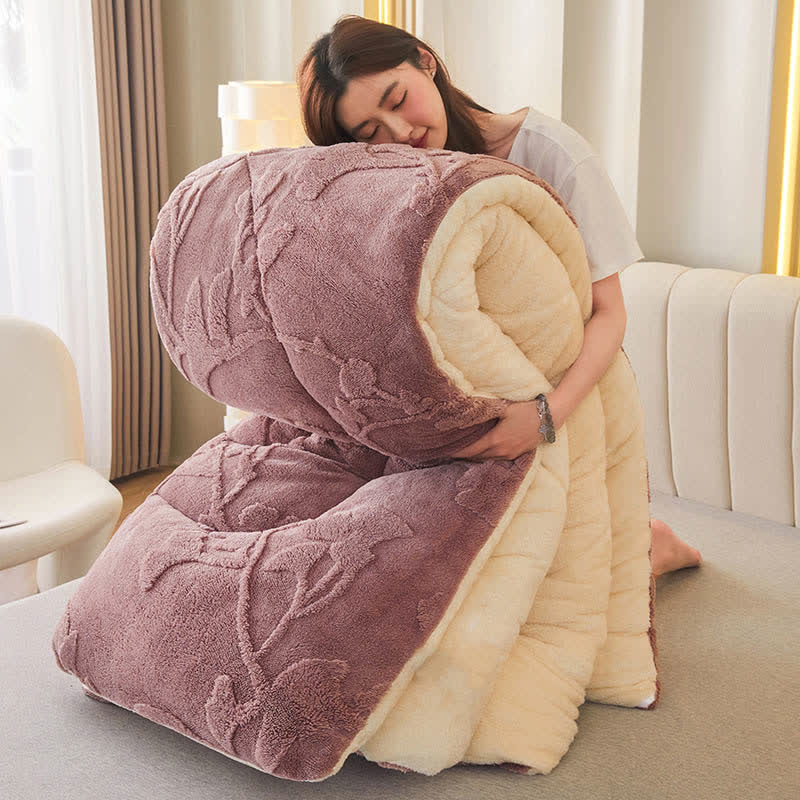 Ginkgo Leaf Winter Blanket with Quilt Core