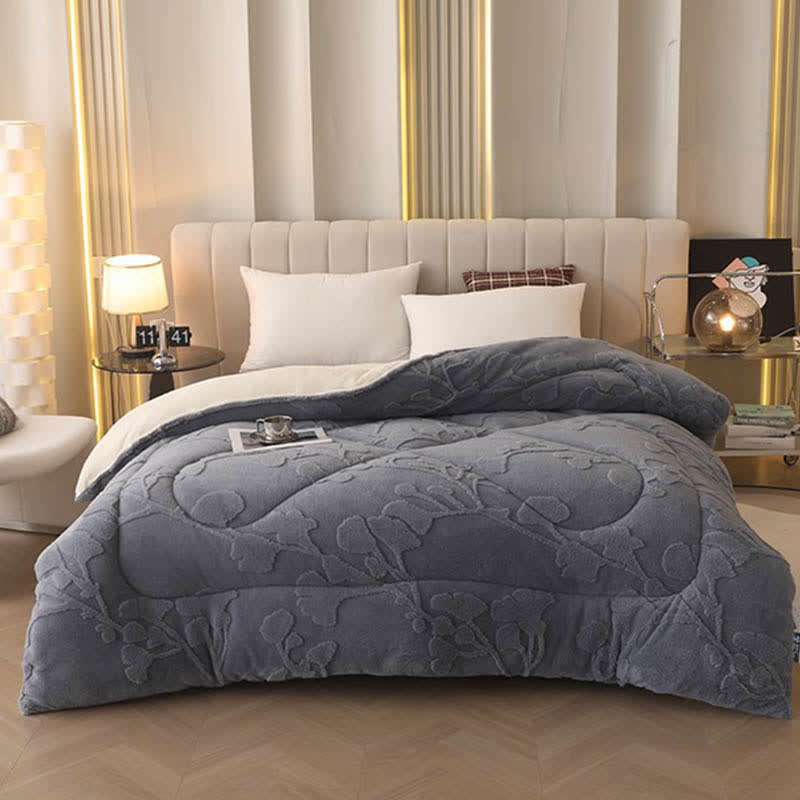 Ginkgo Leaf Winter Blanket with Quilt Core