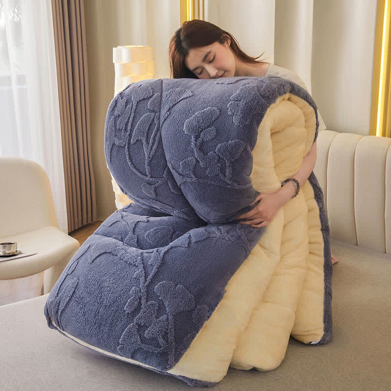 Ginkgo Leaf Winter Blanket with Quilt Core