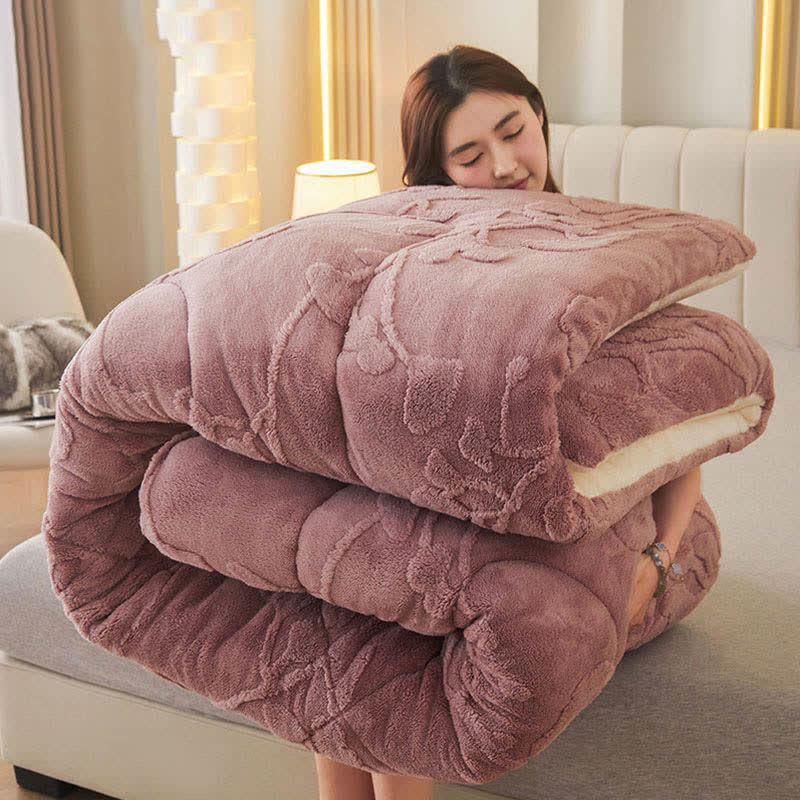 Ginkgo Leaf Winter Blanket with Quilt Core