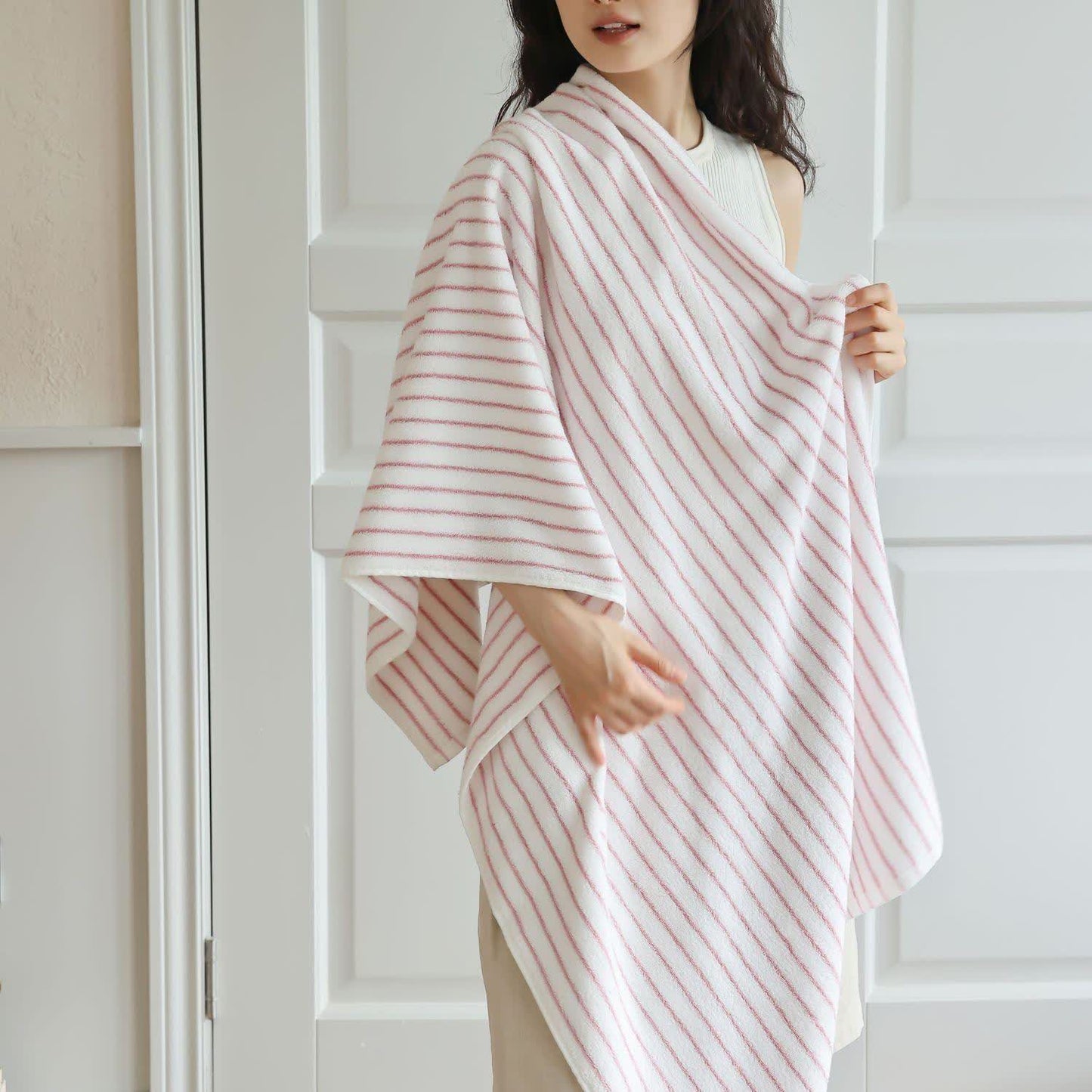 Combed Cotton Striped Water-absorbent Towel
