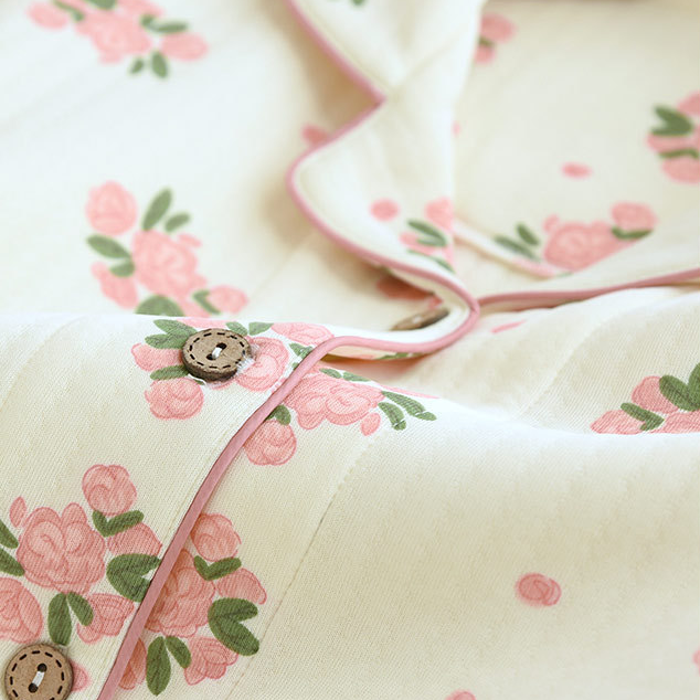 Three Layer Air Cotton Pastoral Pajama Set