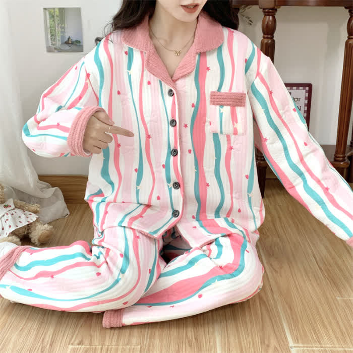 Girly Plus Size Soft Comfy Nightwear Set