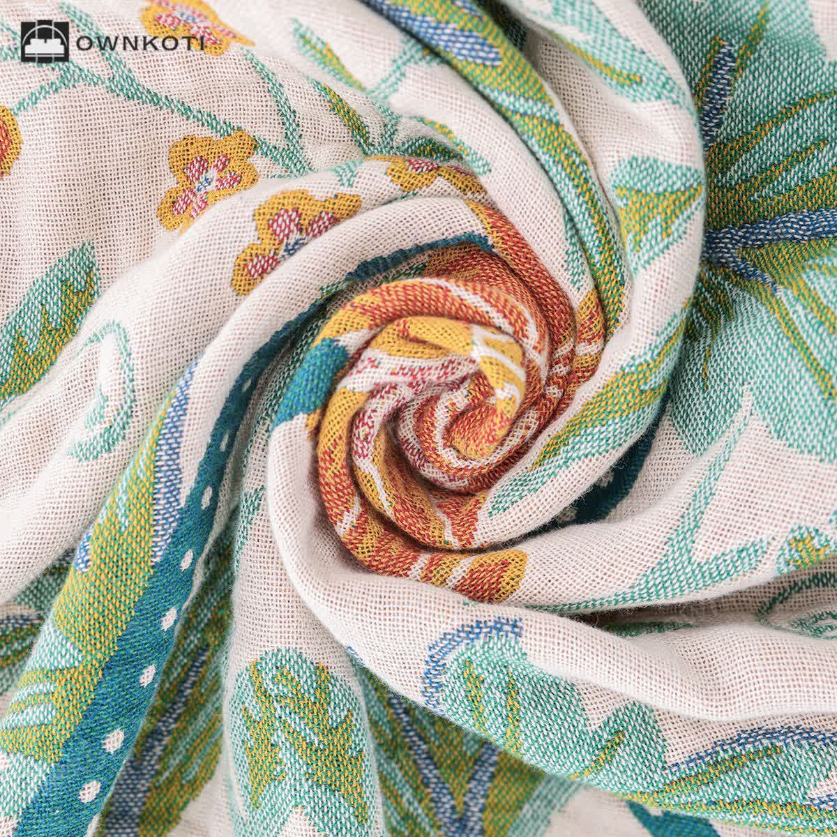 Refresh Flower Leaf Cotton Gauze Quilt