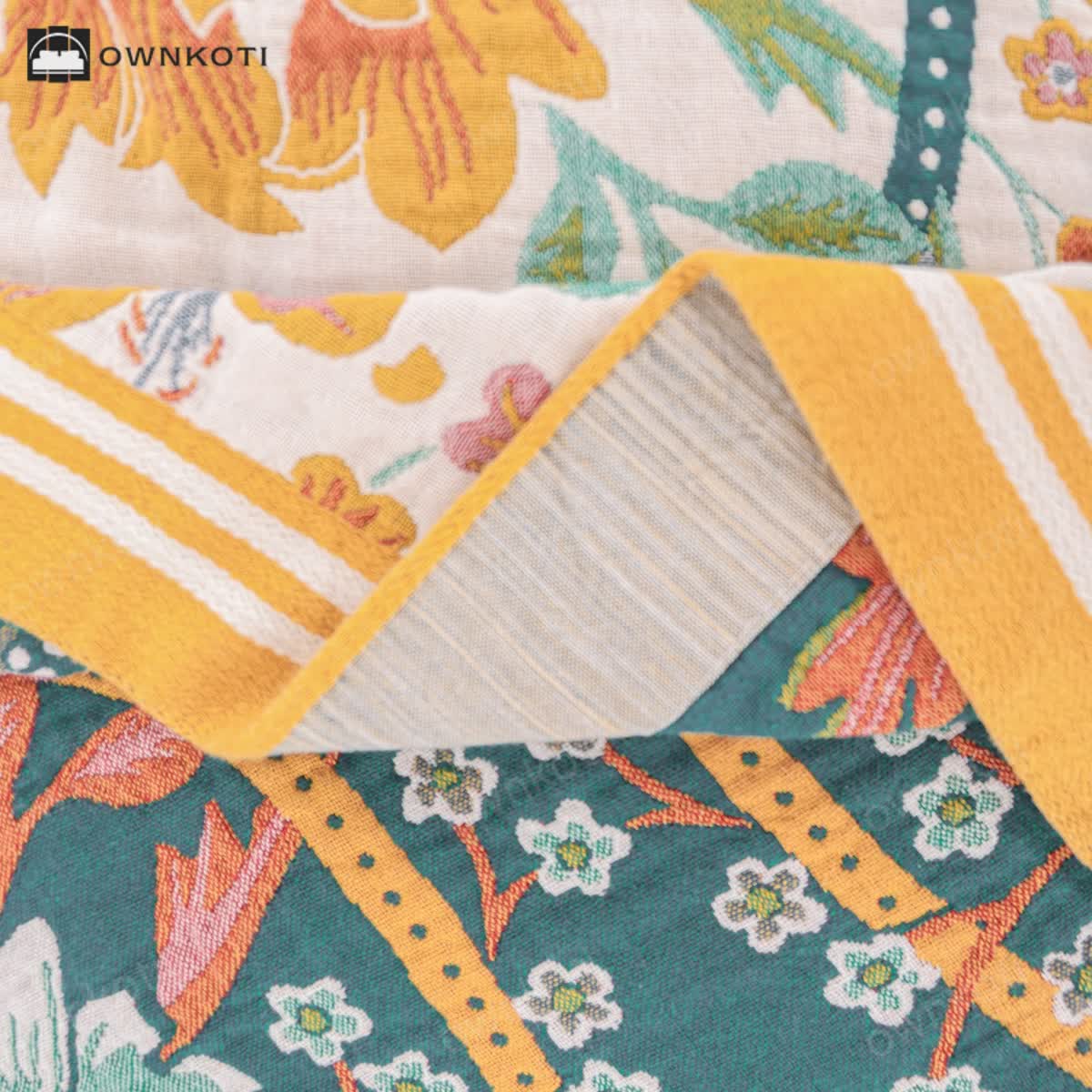 Refresh Flower Leaf Cotton Gauze Quilt