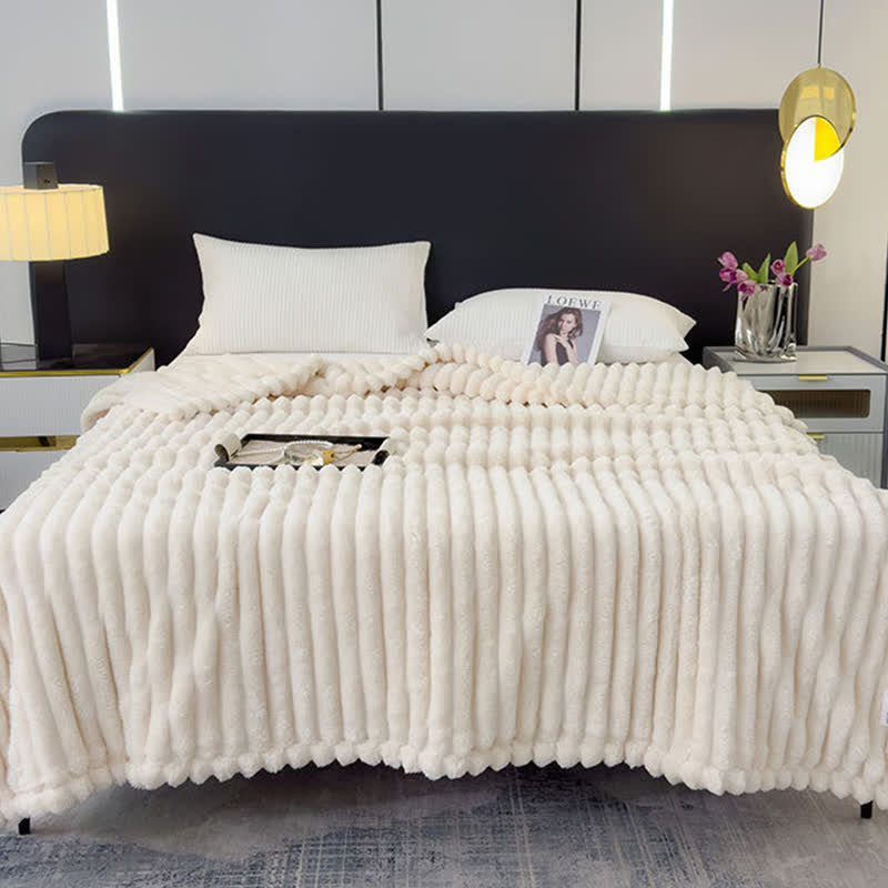 Reversible Warm Fleece Throw Blanket