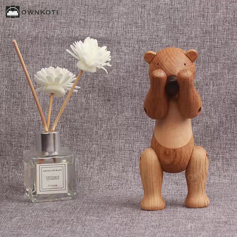 Wooden Movable Puppet Bear Ornament
