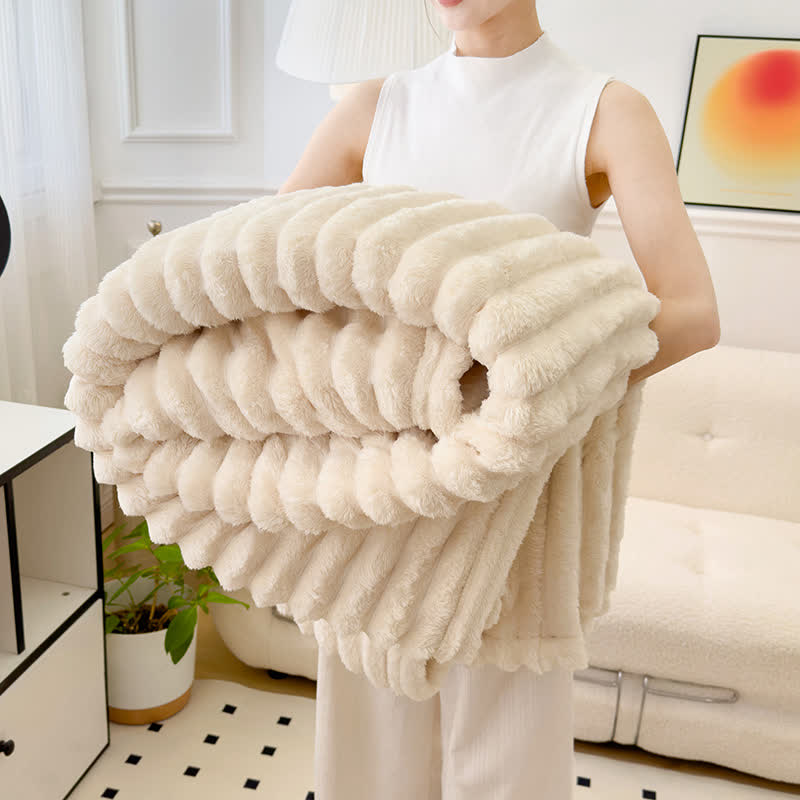 Reversible Warm Fleece Throw Blanket