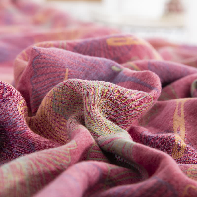 Button Ginkgo Leaf Cotton Bedding Set (4PCS) - image 28