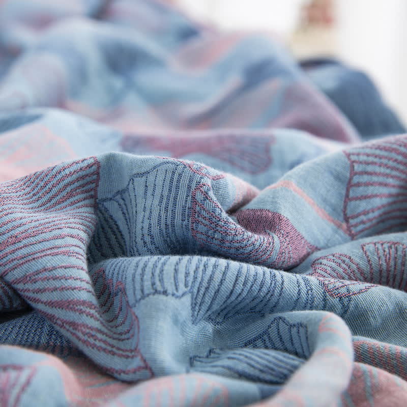 Button Ginkgo Leaf Cotton Bedding Set (4PCS) - image 38