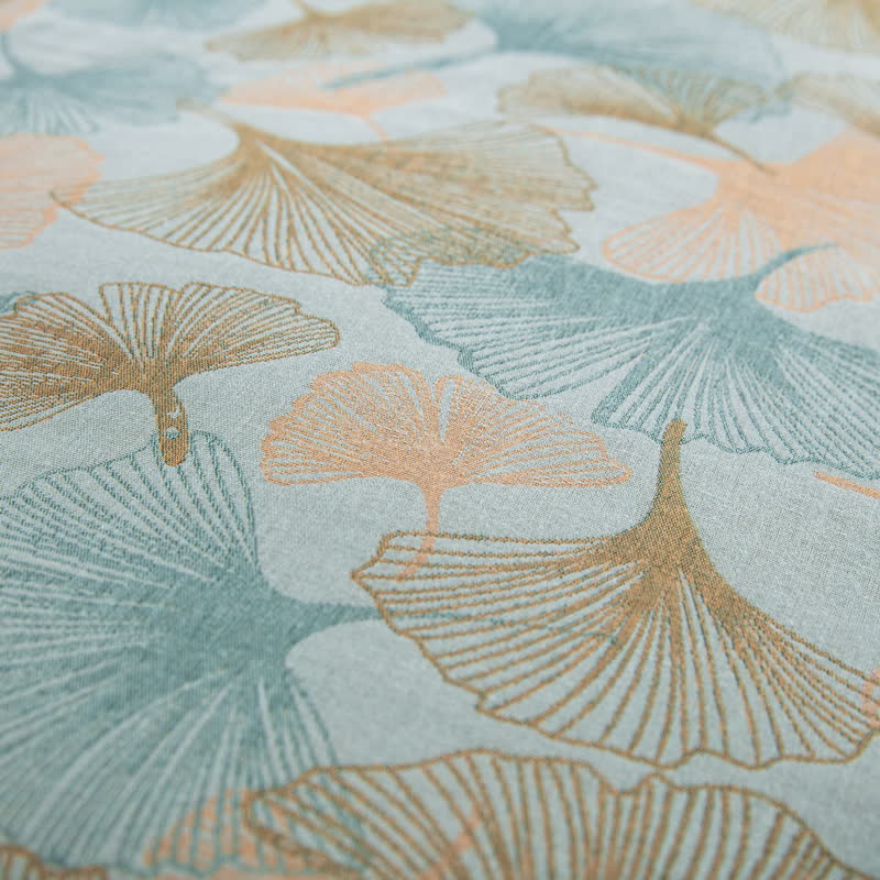 Button Ginkgo Leaf Cotton Bedding Set (4PCS)