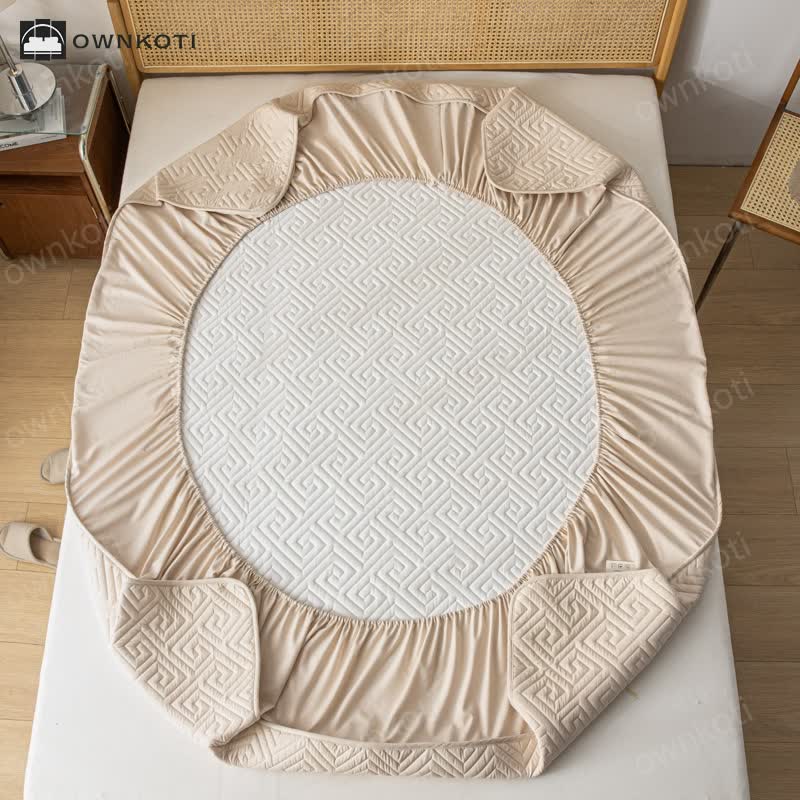 Waterproof Thickened Simple Style Fitted Sheet