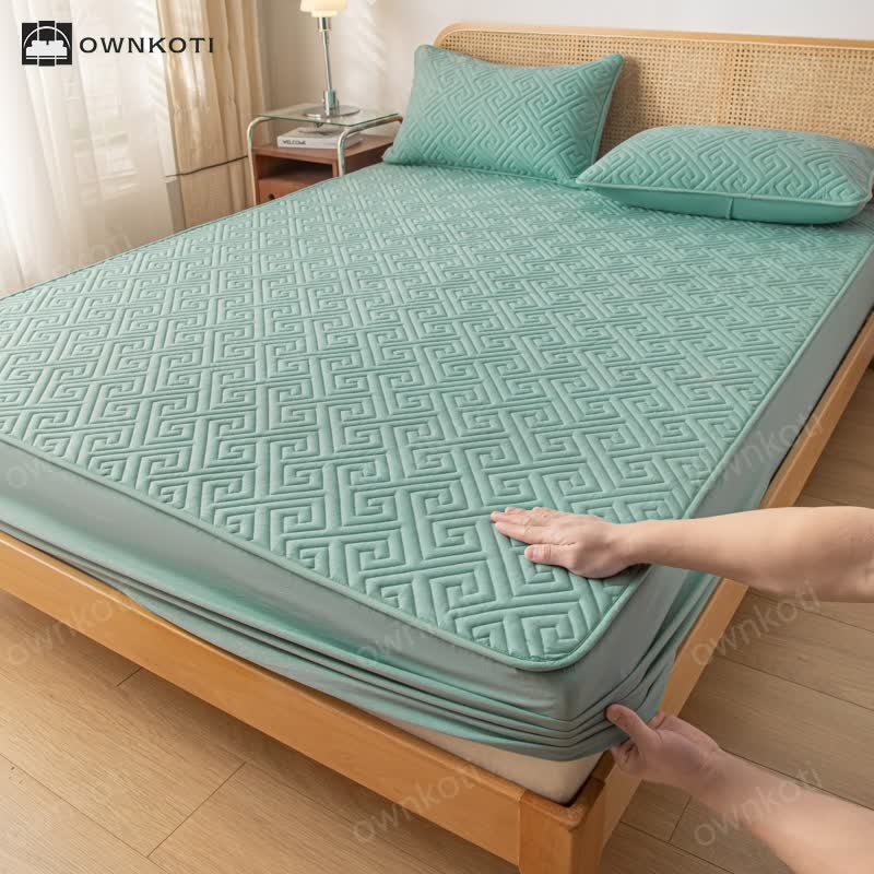 Waterproof Thickened Simple Style Fitted Sheet