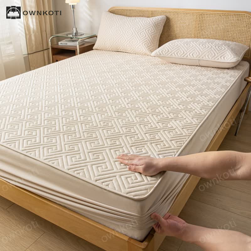 Waterproof Thickened Simple Style Fitted Sheet