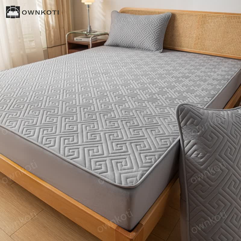Waterproof Thickened Simple Style Fitted Sheet