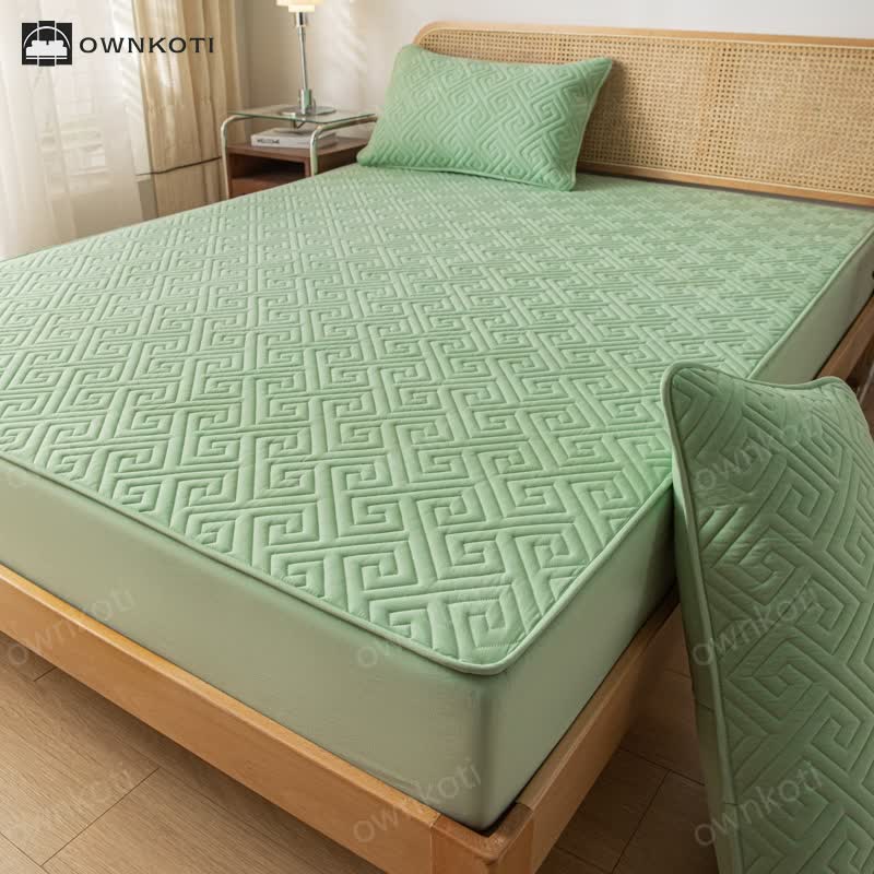 Waterproof Thickened Simple Style Fitted Sheet