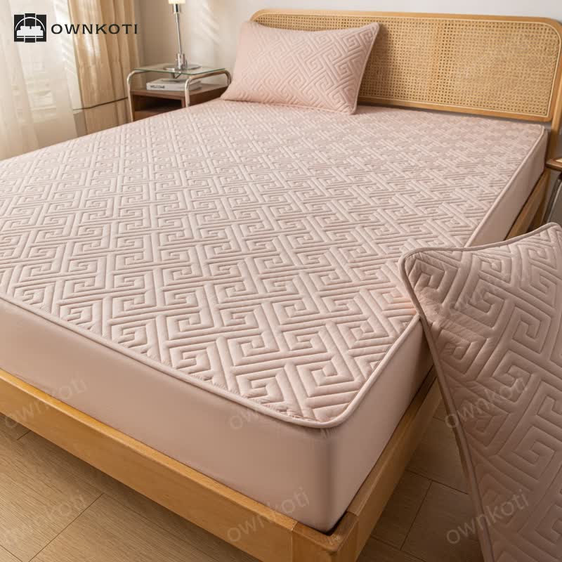 Waterproof Thickened Simple Style Fitted Sheet