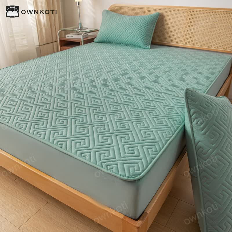 Waterproof Thickened Simple Style Fitted Sheet
