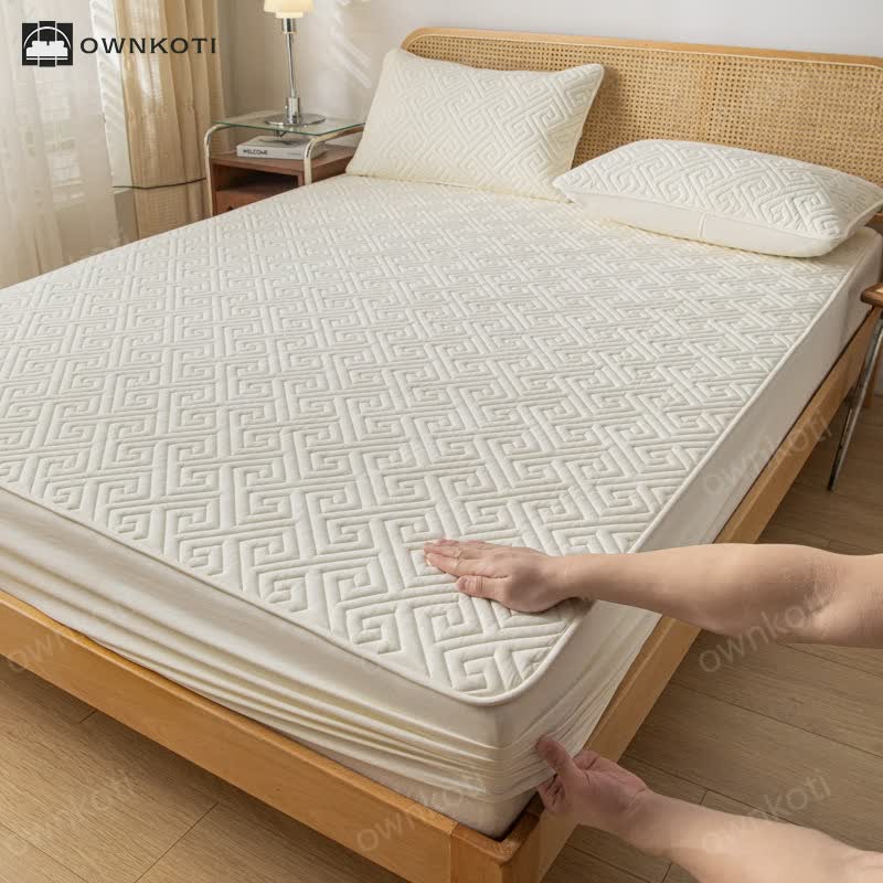 Waterproof Thickened Simple Style Fitted Sheet