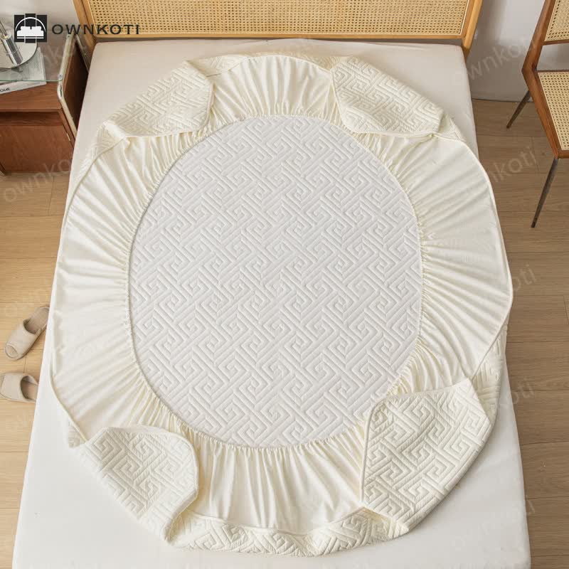 Waterproof Thickened Simple Style Fitted Sheet