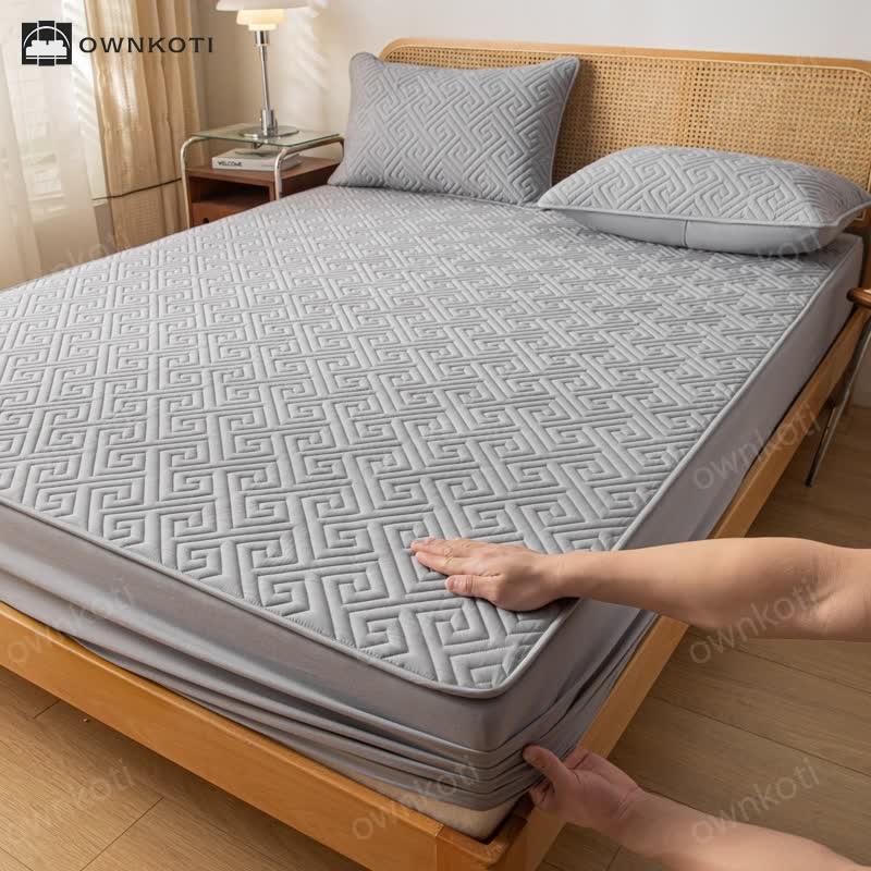 Waterproof Thickened Simple Style Fitted Sheet