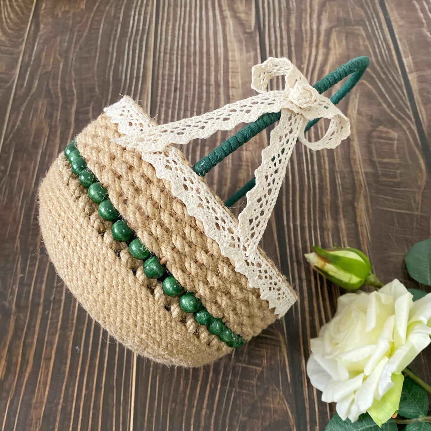 Sunflower Handmade Tabletop Storage Basket - image 3