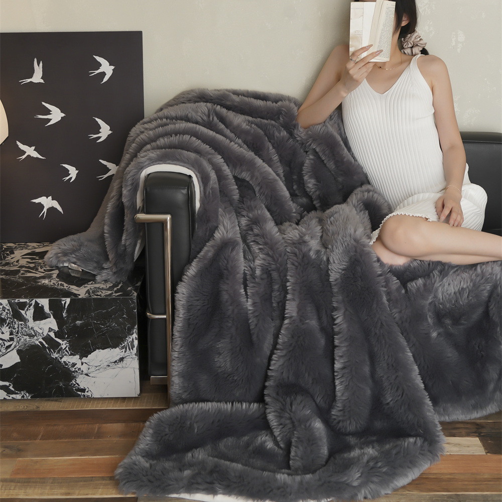 Solid Color Double-sided Fleece Blanket