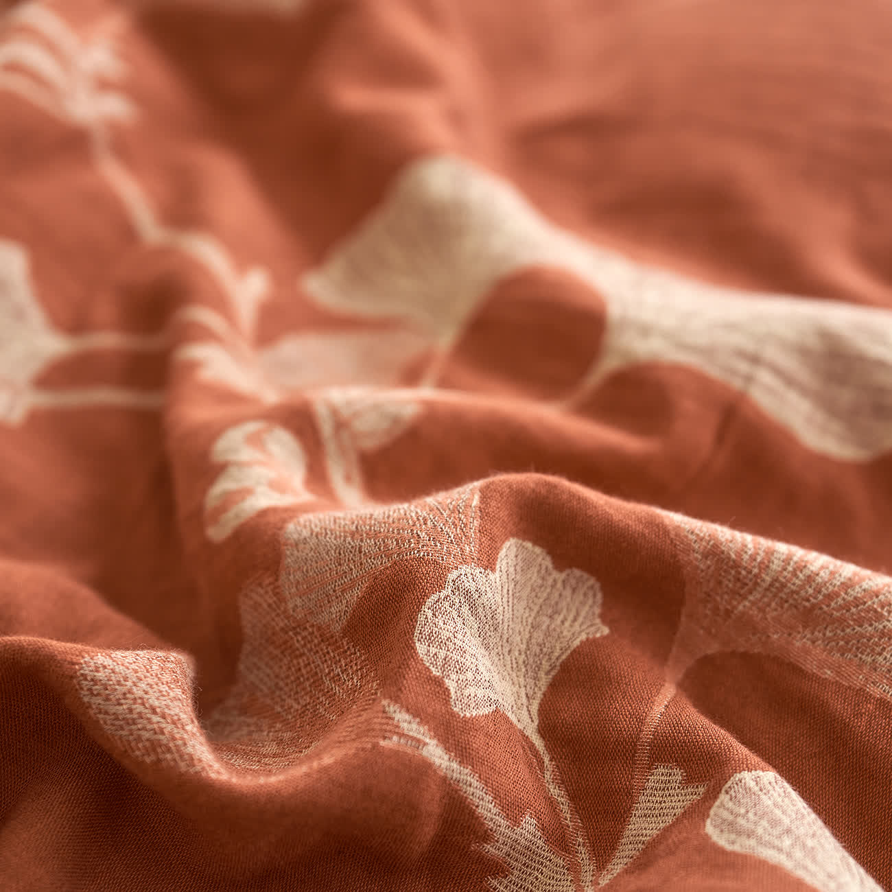 Button Ginkgo Leaf Cotton Gauze Bedding Set (4PCS) - image 18