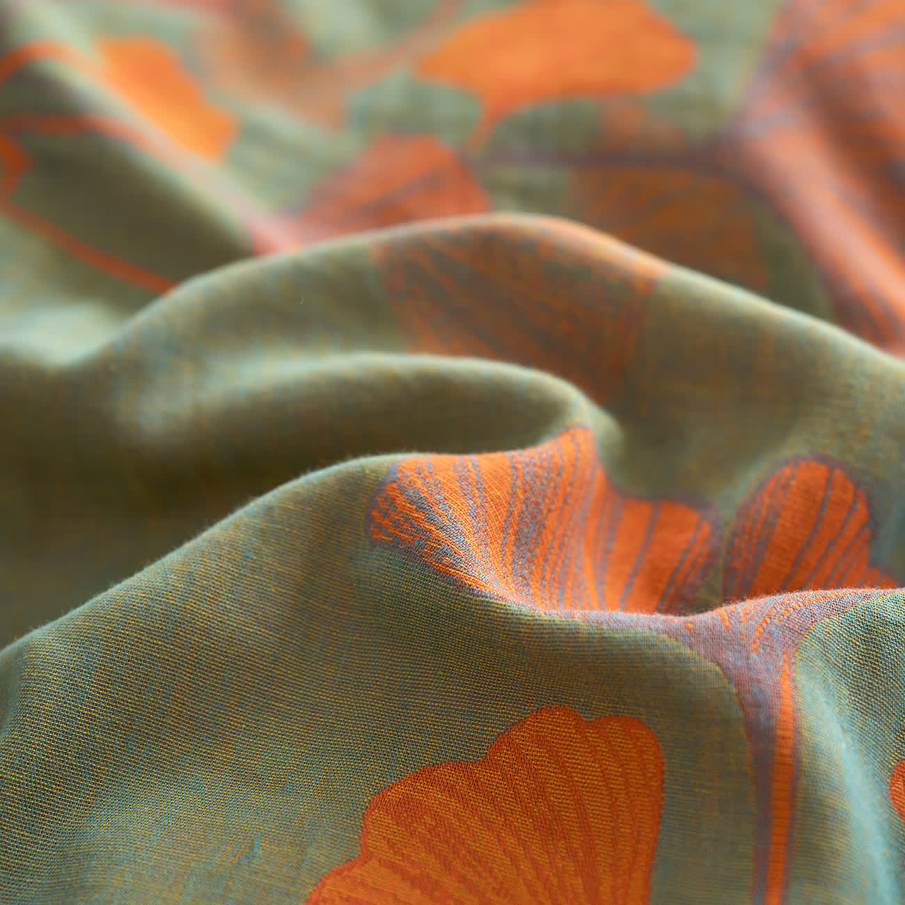 Button Ginkgo Leaf Cotton Gauze Bedding Set (4PCS) - image 7