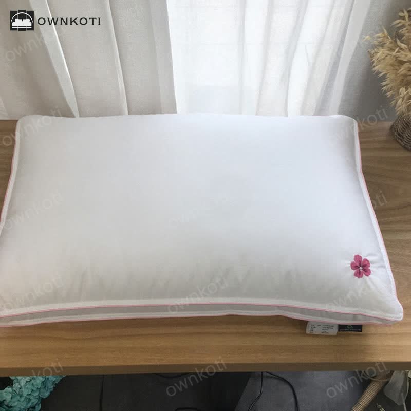 Cherry Blossom Embroidery Cotton Soft Pillow Core
