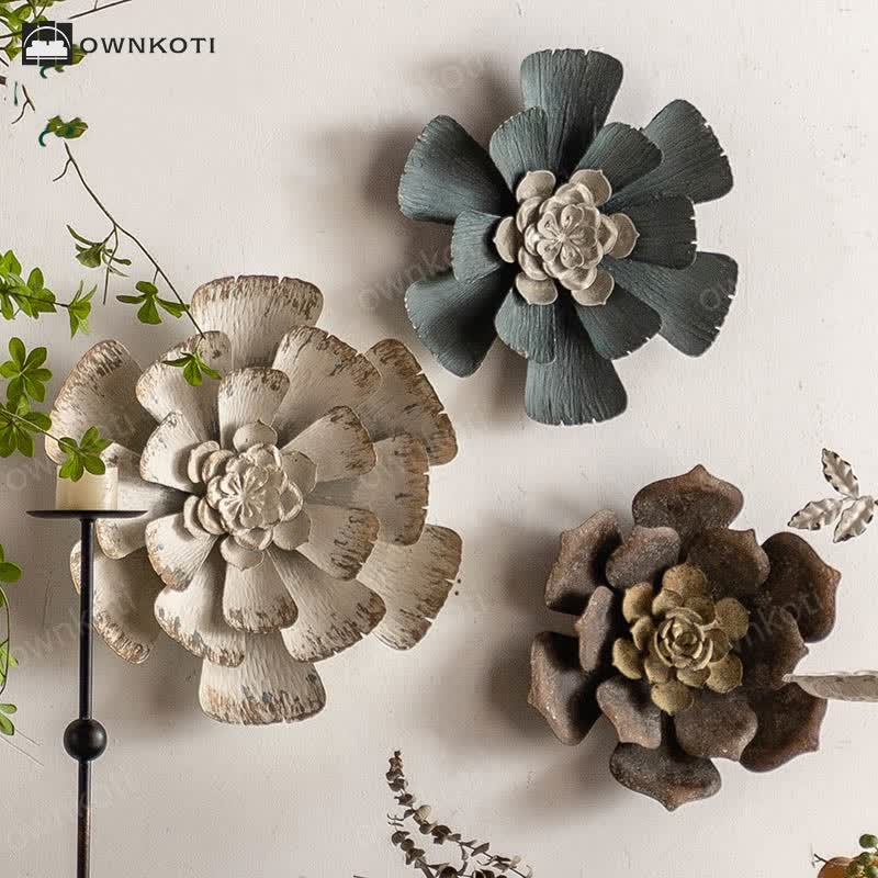 Vintage Iron Sunflower Wall Hanging Decor