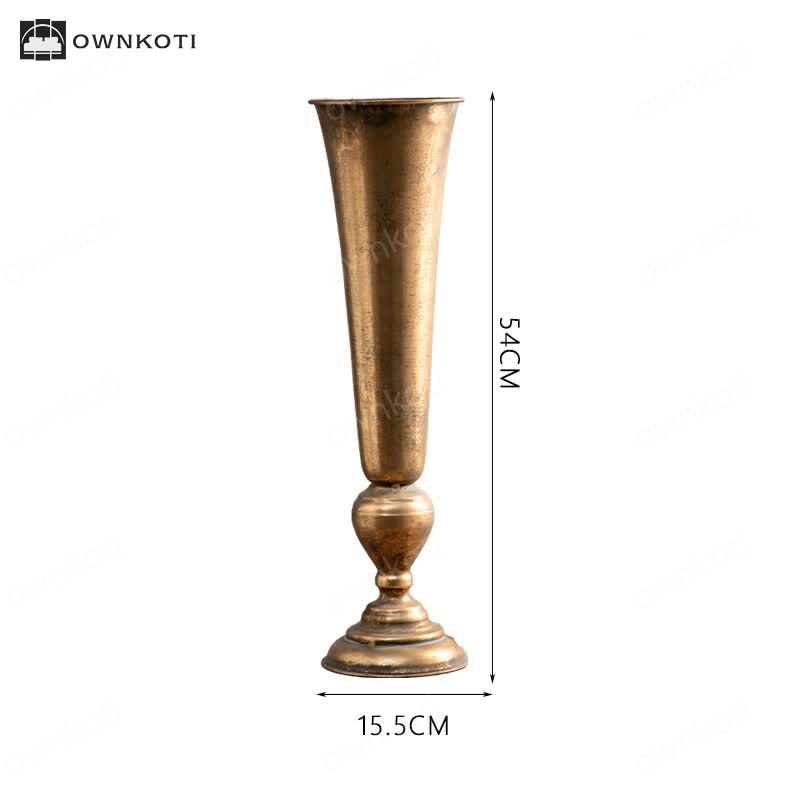 Vintage golden vase decorative ornament