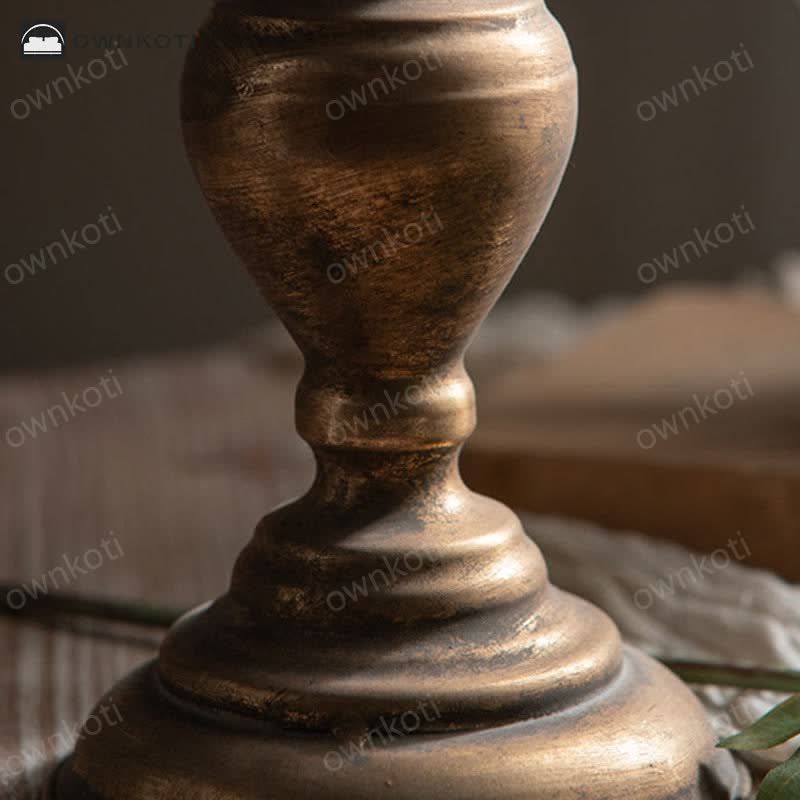 Vintage golden vase decorative ornament