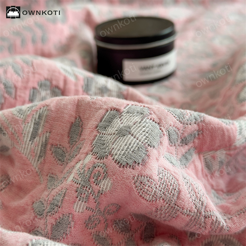 Refresh Floral Three Layers Cotton Gauze Quilt