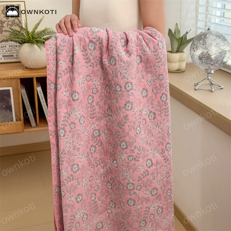 Refresh Floral Three Layers Cotton Gauze Quilt