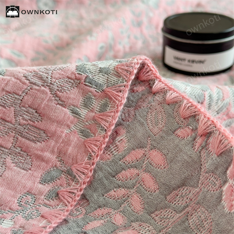Refresh Floral Three Layers Cotton Gauze Quilt