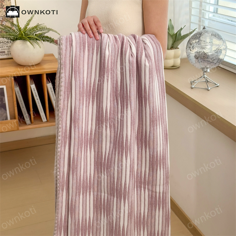Cotton Gauze Striped Breathable Comfy Quilt