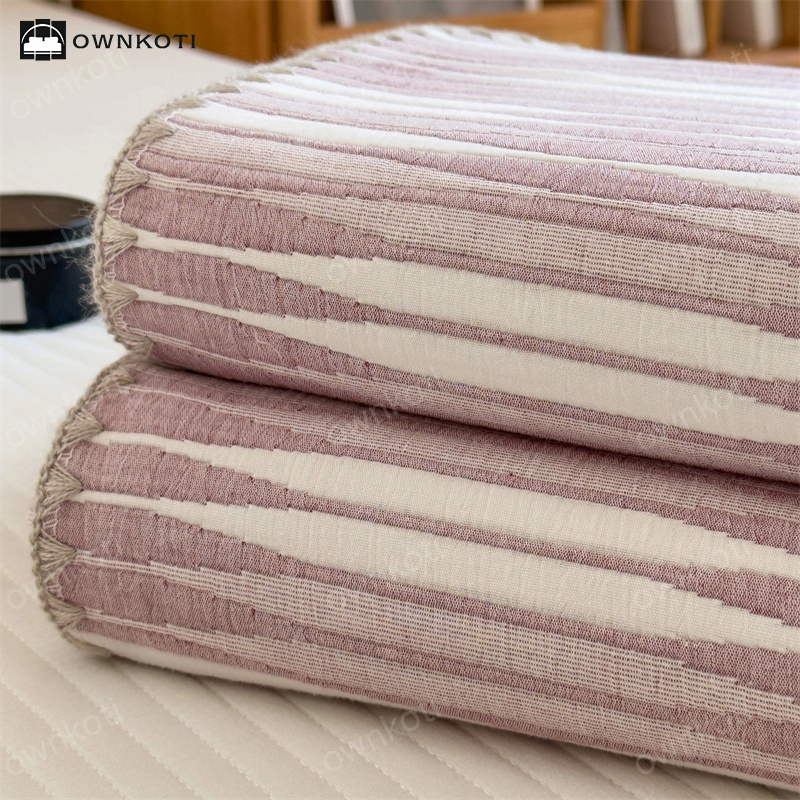 Cotton Gauze Striped Breathable Comfy Quilt