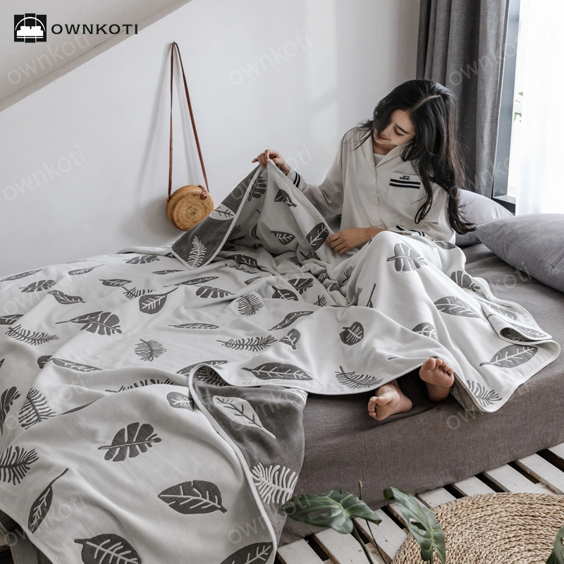 Simple Six Layers Cotton Gauze Lightweight Quilt