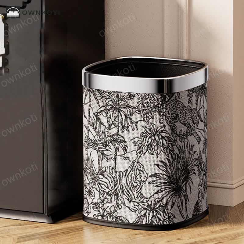 Forest Double-layer Decorative Trash Can