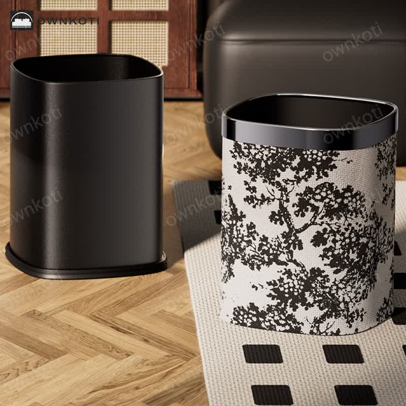 Forest Double-layer Decorative Trash Can