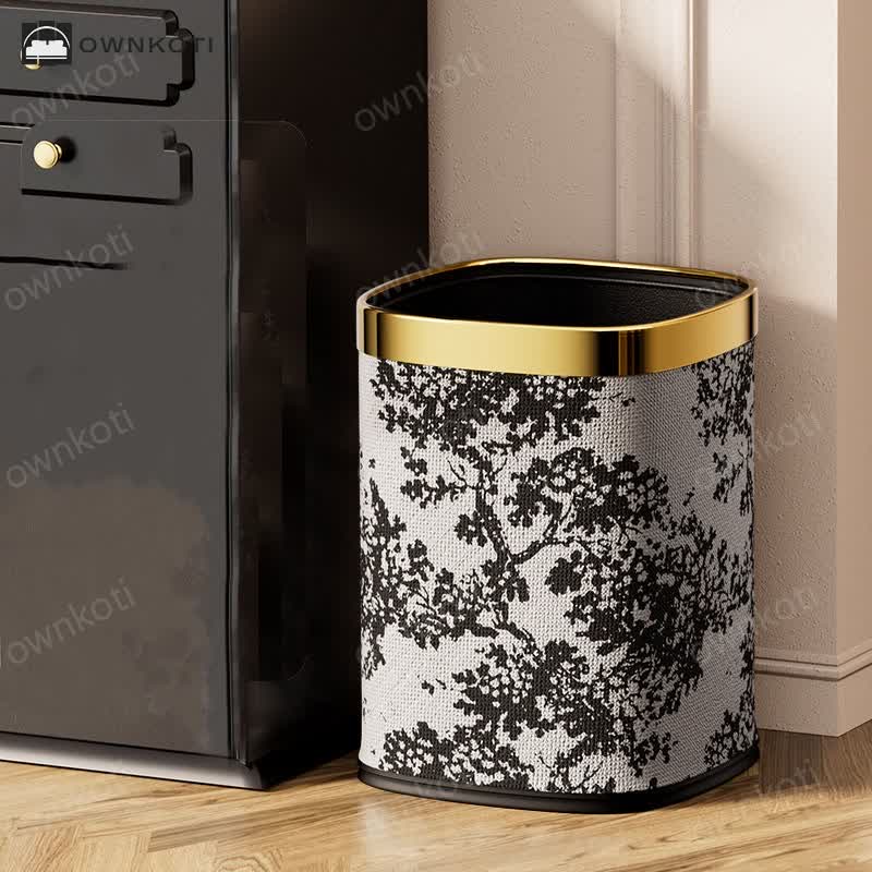 Forest Double-layer Decorative Trash Can